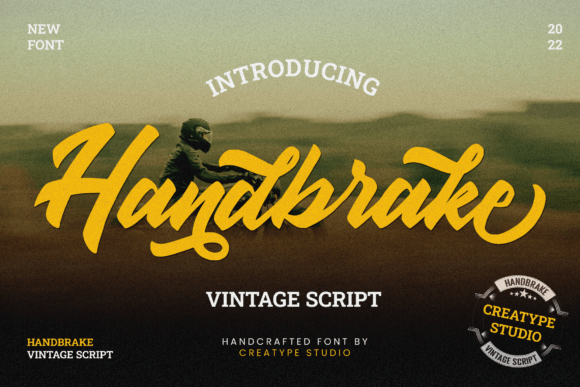 Handbrake: A Bold Brush Script for Creative Branding